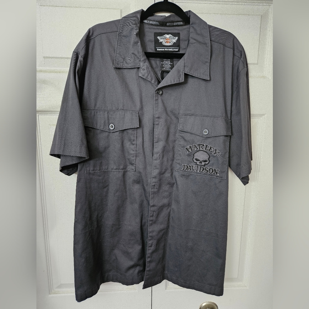 Harley-Davidson Button Down Charcoal Men's Shirt